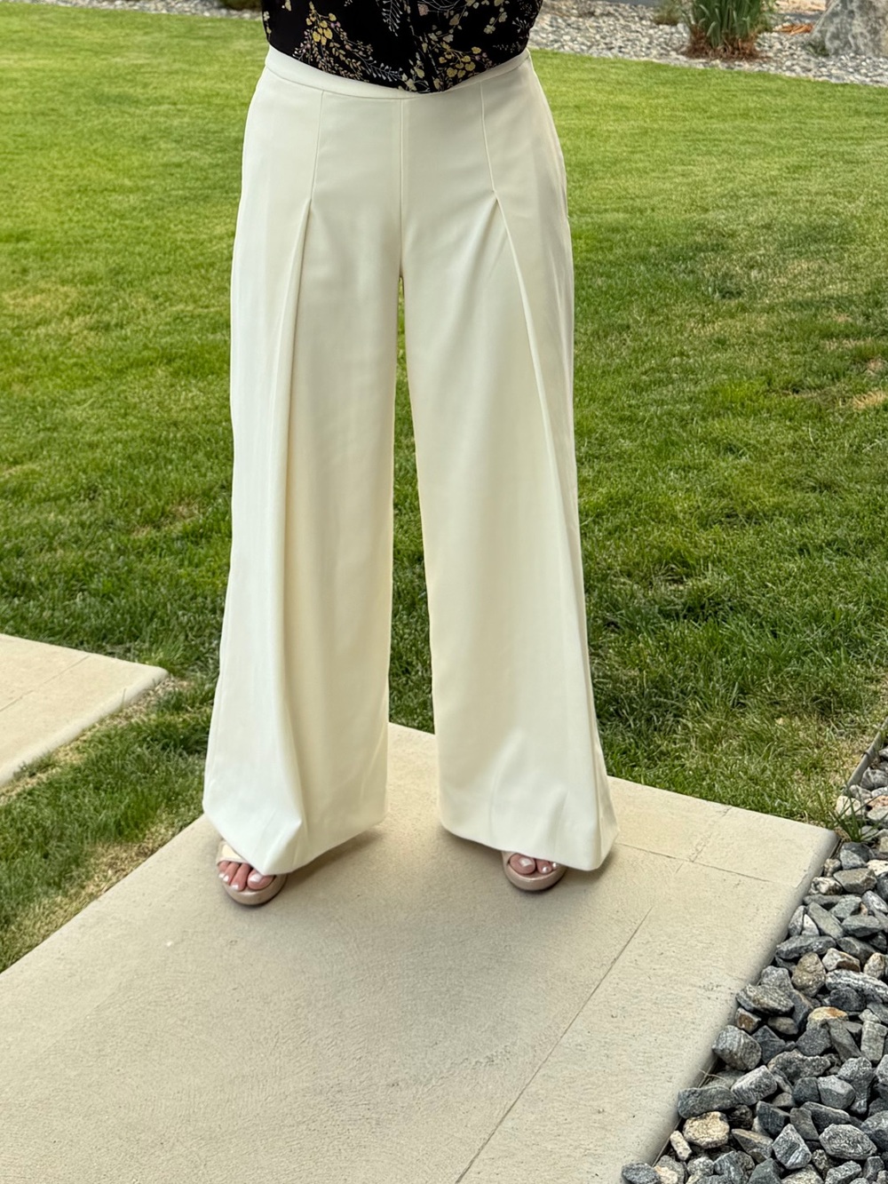 Wide Leg Ivory Trousers Ralph Lauren